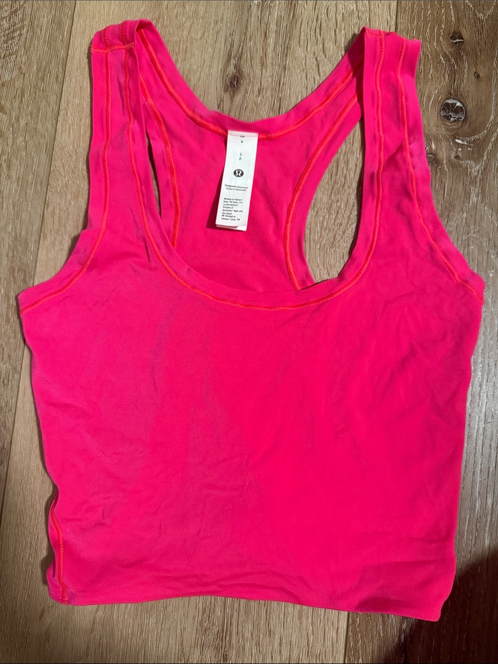 Lululemon Women’s Neon Pink Racerback Crop Tank Top